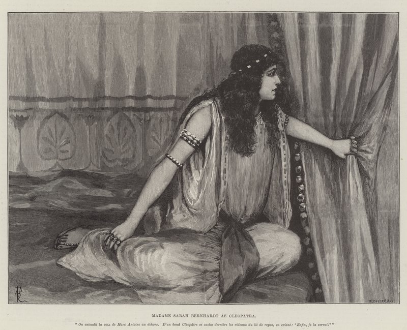 Madame Sarah Bernhardt som Cleopatra af Amedee Forestier