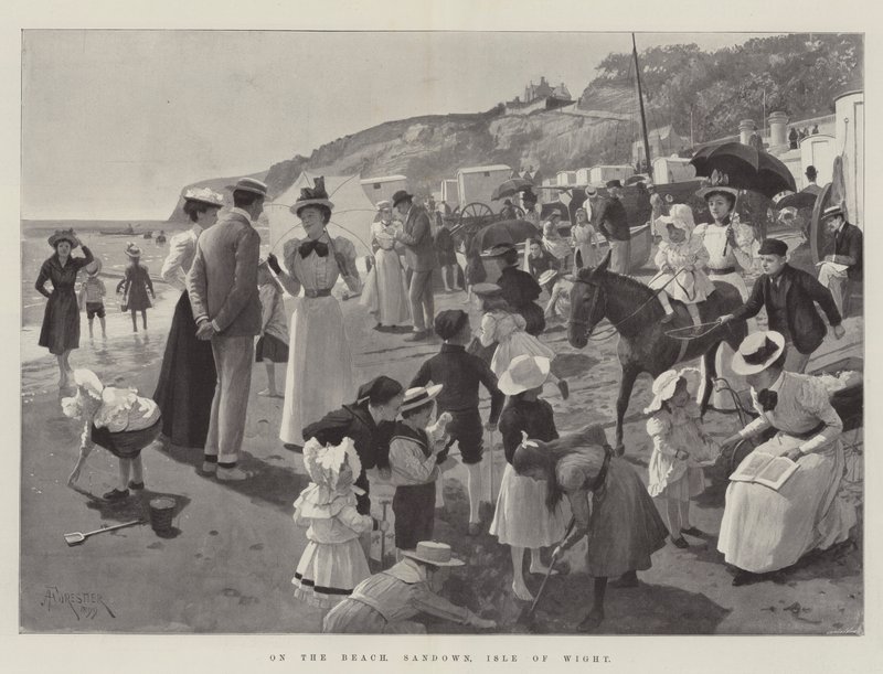 On the Beach, Sandown, Isle of Wight af Amedee Forestier