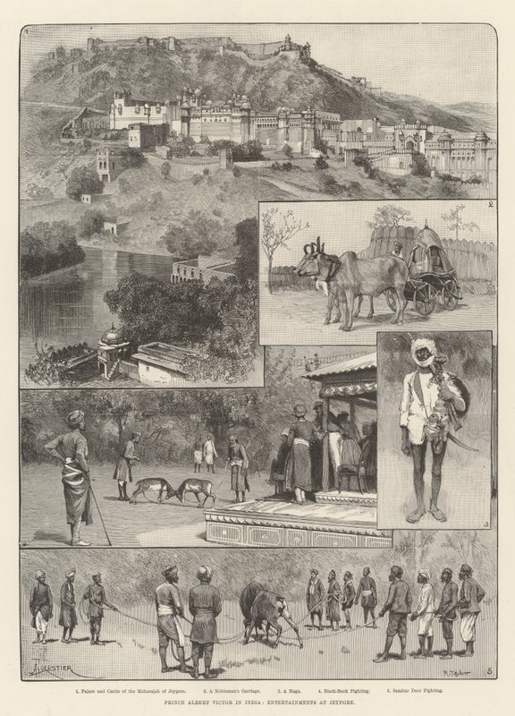 Prins Albert Victor i Indien, underholdning i Jeypore af Amedee Forestier
