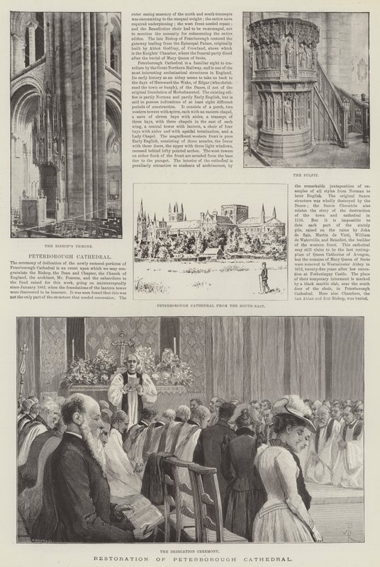 Restaurering af Peterborough Cathedral af Amedee Forestier