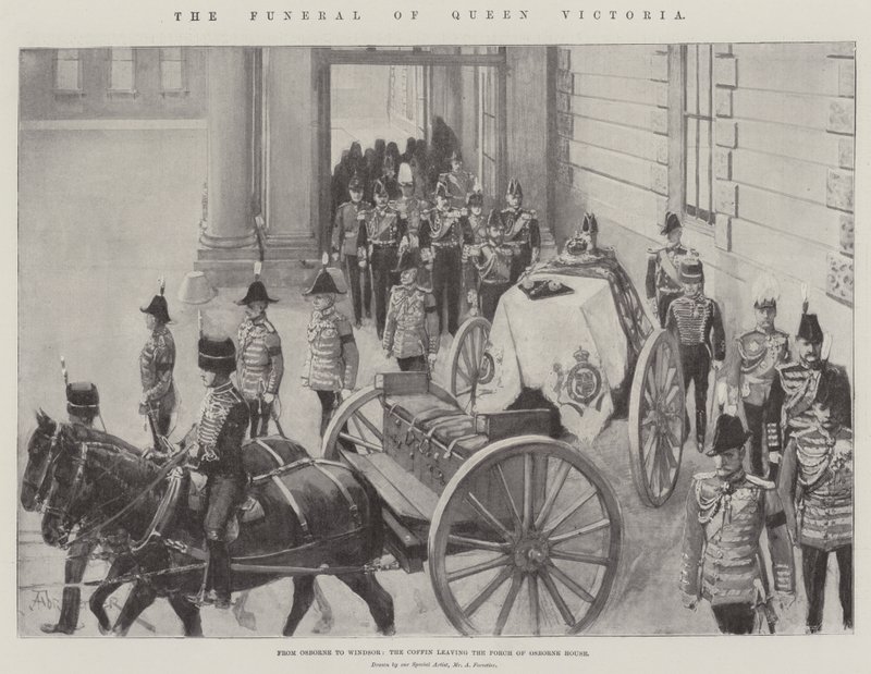 Dronning Victorias begravelse af Amedee Forestier