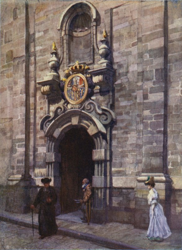 Indgang til Karmelitternes gamle kirke, Bruxelles af after Amedee Forestier