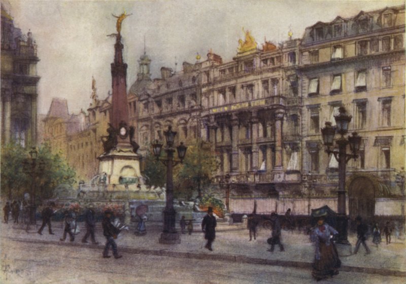 Place de Brouckere, Bruxelles af after Amedee Forestier