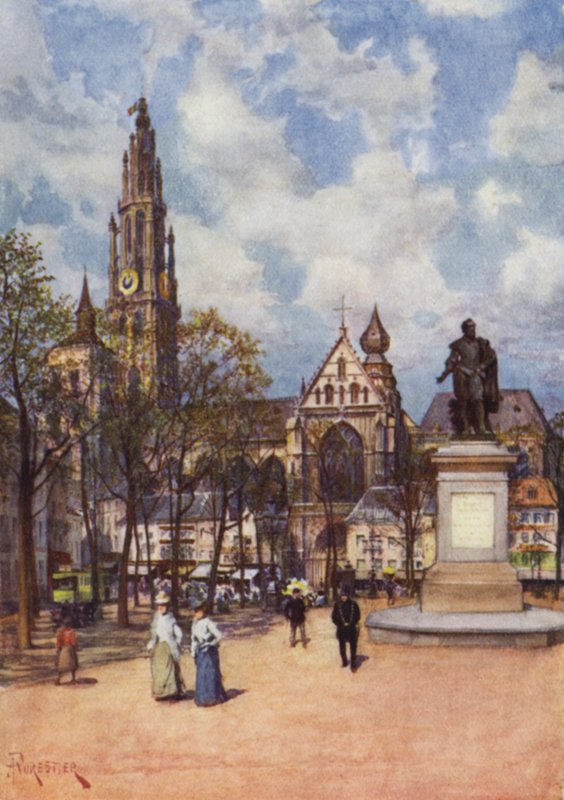 Place Verte, Antwerpen af after Amedee Forestier