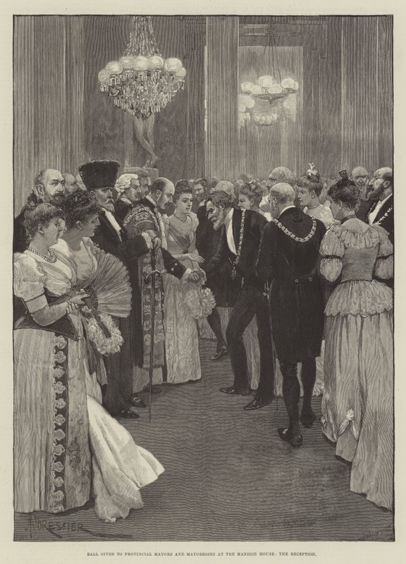 Bal givet til provinsborgmestre og borgmesterinder i Mansion House, receptionen af Amedee Forestier