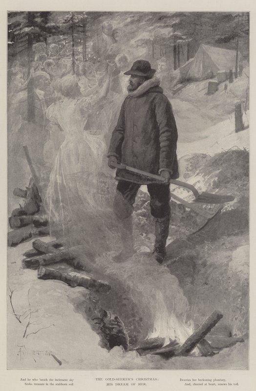 Guldsøgendes jul, hans drøm om hende af Amedee Forestier