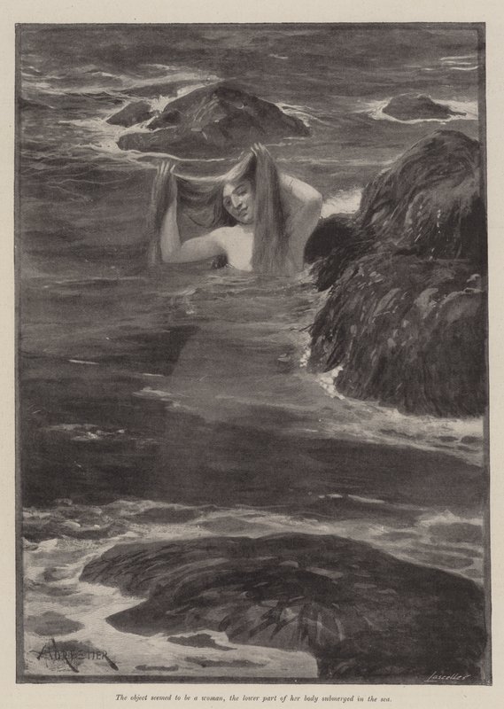 The Mermaid of Lighthouse Point, af Bret Harte af Amedee Forestier