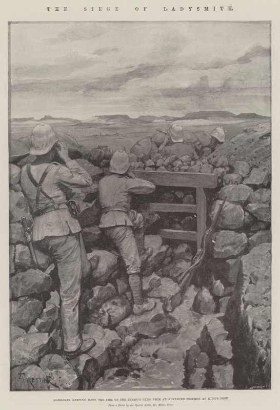 Belejringen af Ladysmith litho af Amedee Forestier