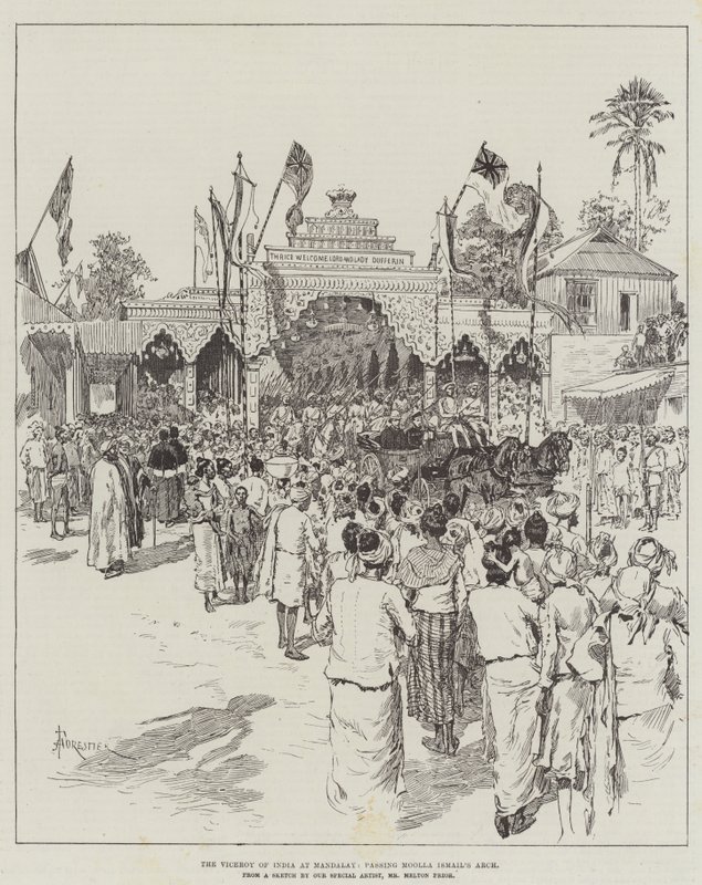 Indiens vicekonge i Mandalay, forbi Moolla Ismails bue af Amedee Forestier