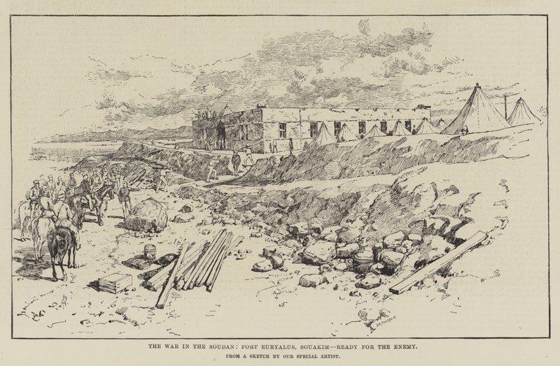 Krigen i Soudan, Fort Euryalus, Souakim, klar til fjenden af Amedee Forestier