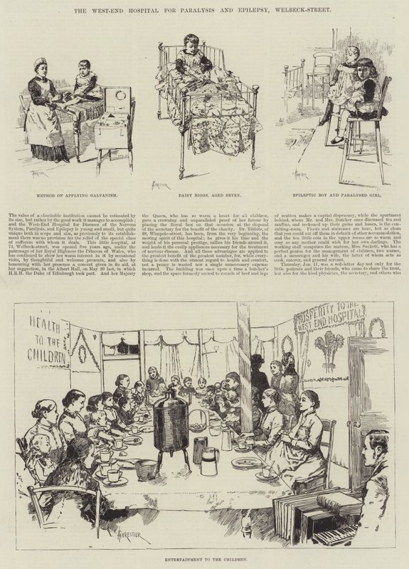 West-End Hospital for Lammelse og Epilepsi, Welbeck-Street af Amedee Forestier