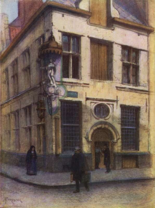 Gamle huse i Rue de lEmpereur, Antwerpen af after Amedee Forestier