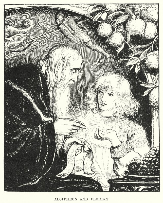 Alciphron og Florian (gravering) af Amelia M. (attr.to) Bowerley or Bauerle