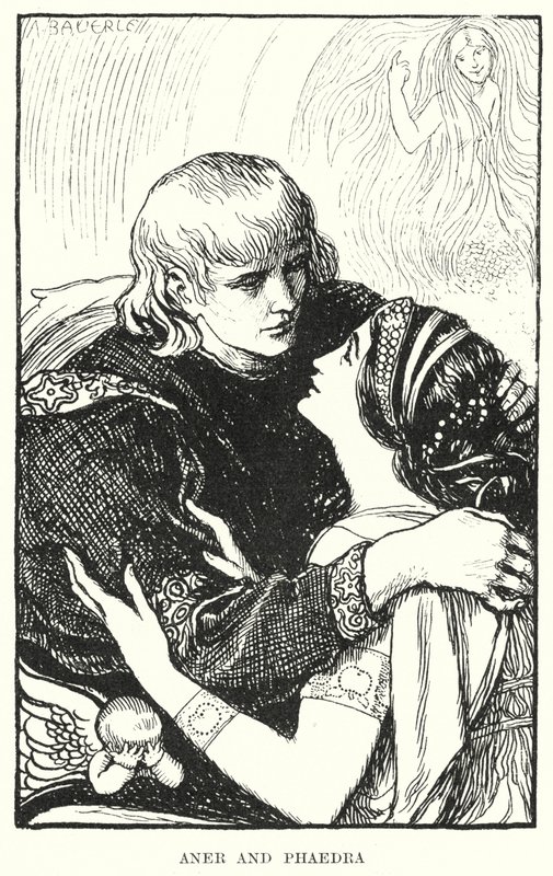 Aner og Phaedra (gravering) af Amelia M. (attr.to) Bowerley or Bauerle