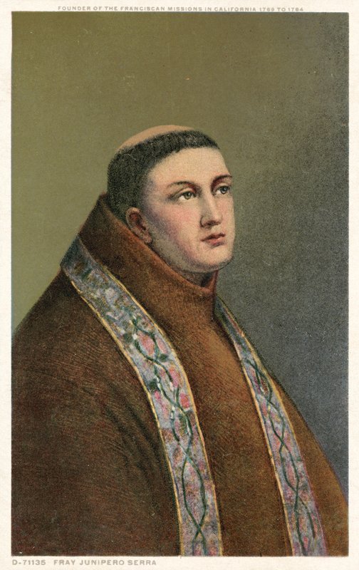 Fray Junipero Serra, grundlægger af Franciscan Missions i Californien 1769 til 1784 af American School