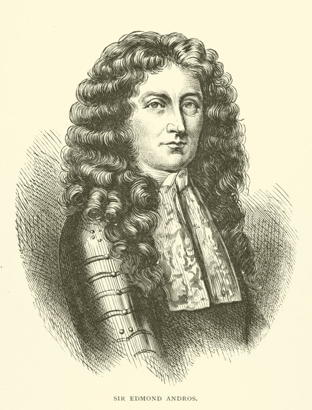 Sir Edmund Andros, engelsk koloniguvernør i Nordamerika af American School
