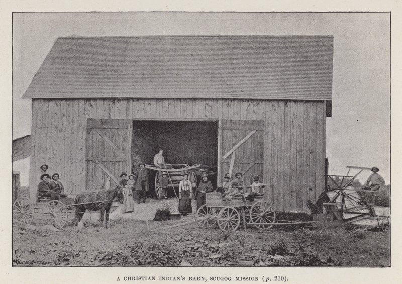 En kristen indianers lade, Scugog mission (s/h foto) af American Photographer (after)
