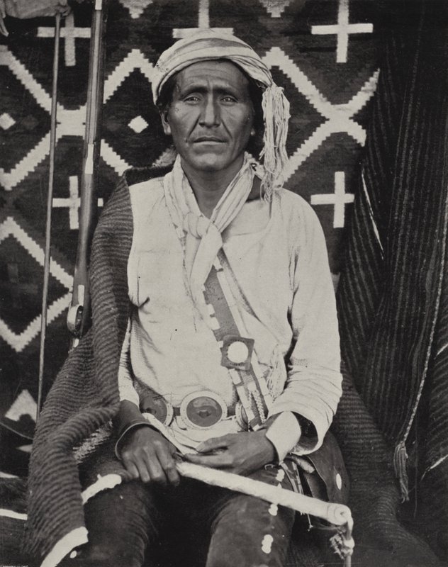 En Navajoe Indian (B/W -foto) af American Photographer (after)