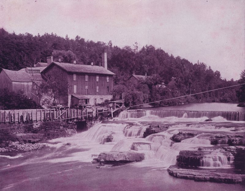 Ausable River, nær toppen af kløften (s/h foto) af American Photographer (after)