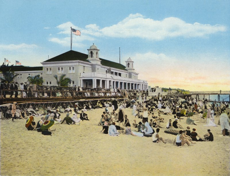 Badestrand og kasino, Palm Beach, Florida (foto) af American Photographer (after)