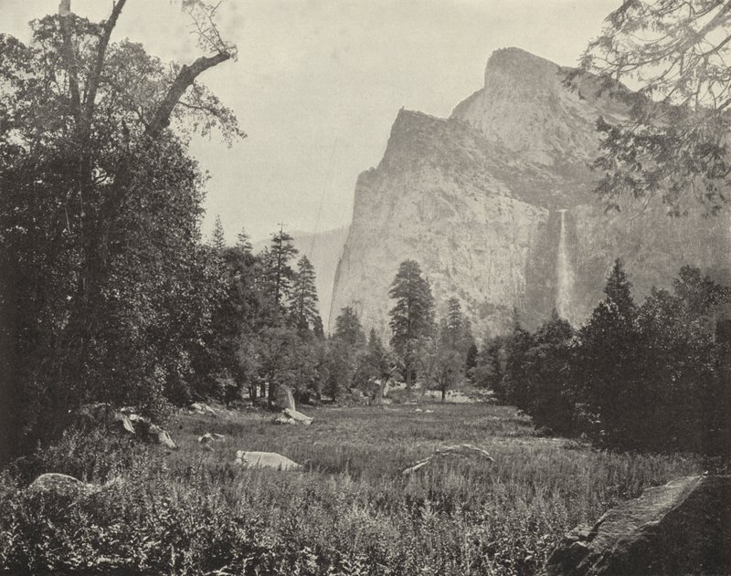 Bridal Veil Falls, Yosemite Valley, Californien (s/h-billede) af American Photographer (after)