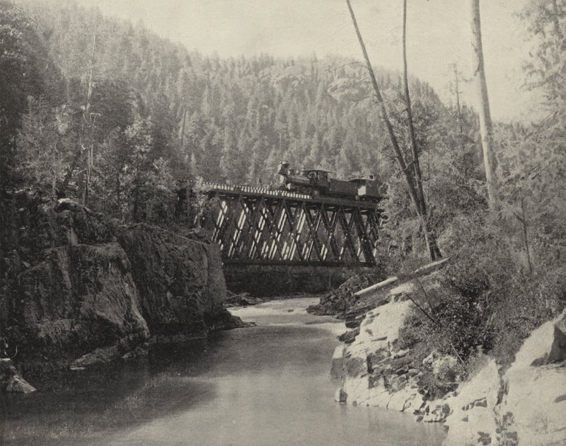 Bro i Animas Canyon, Colorado (s/h-billede) af American Photographer (after)