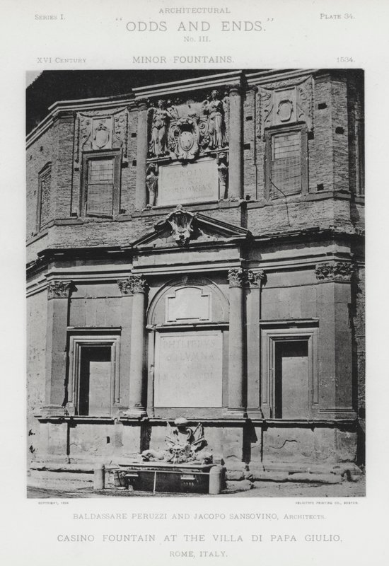 Kasinofontæne ved Villa Di Papa Giulio, Rom, Italien (s/h-billede) af American Photographer (after)