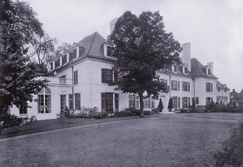 Charles A Platt: Hus i Connecticut, North Front (s/h foto) af American Photographer (after)