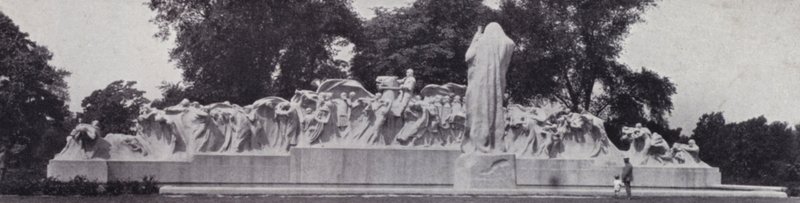 Chicago: The Fountain of Time, Lorado Tafts mesterværk i Washington Park (s/h foto) af American Photographer (after)