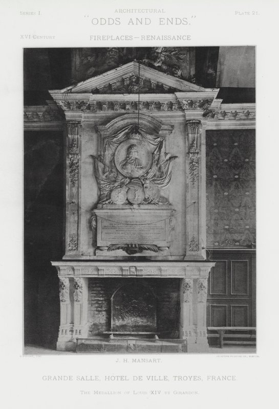 Pejs: Grande Salle, Hotel De Ville, Troyes, Frankrig (s/h-billede) af American Photographer (after)