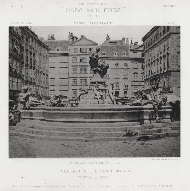 Springvand i Neuer Markt, Wien, Østrig (s/h foto) af American Photographer (after)