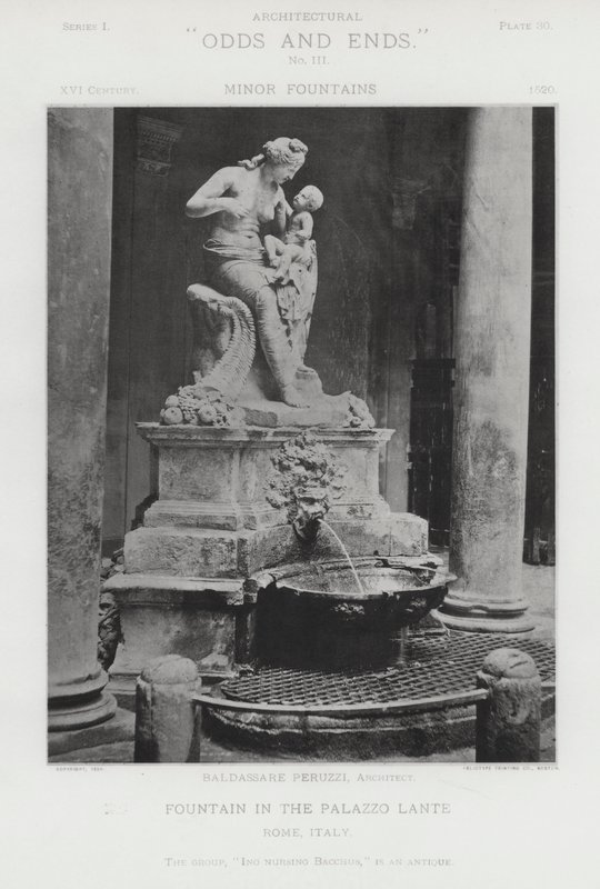 Springvand i Palazzo Lante, Rom, Italien (s/h foto) af American Photographer (after)