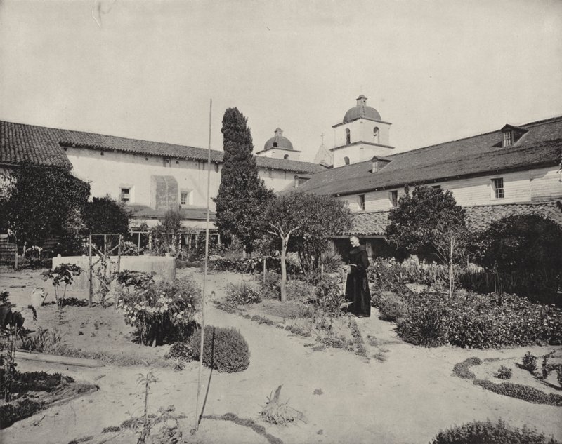 Mission of Santa Barbara, Californien (s/h foto) af American Photographer (after)