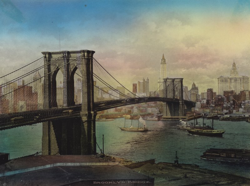 New York: Brooklyn Bridge og Lower New York (foto) af American Photographer (after)