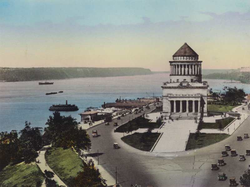 New York: Hudson River og Riverside Drive; Grants grav (foto) af American Photographer (after)