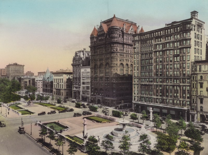 New York: Plaza og Pulitzer Memorial Fountain (foto) af American Photographer (after)