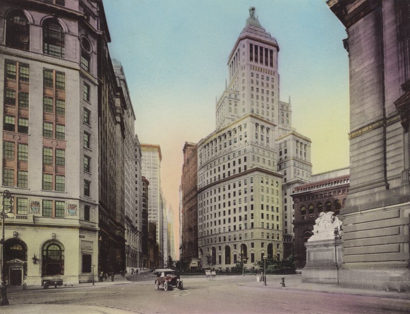 New York: Washington Building, nr. 1 Broadway; Standard oliebygning; Custom House (foto) af American Photographer (after)