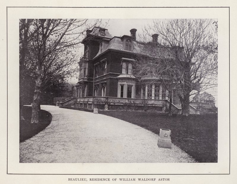 Newport, Rhode Island: Beaulieu, William Waldorf Astors bopæl (s/h-billede) af American Photographer (after)