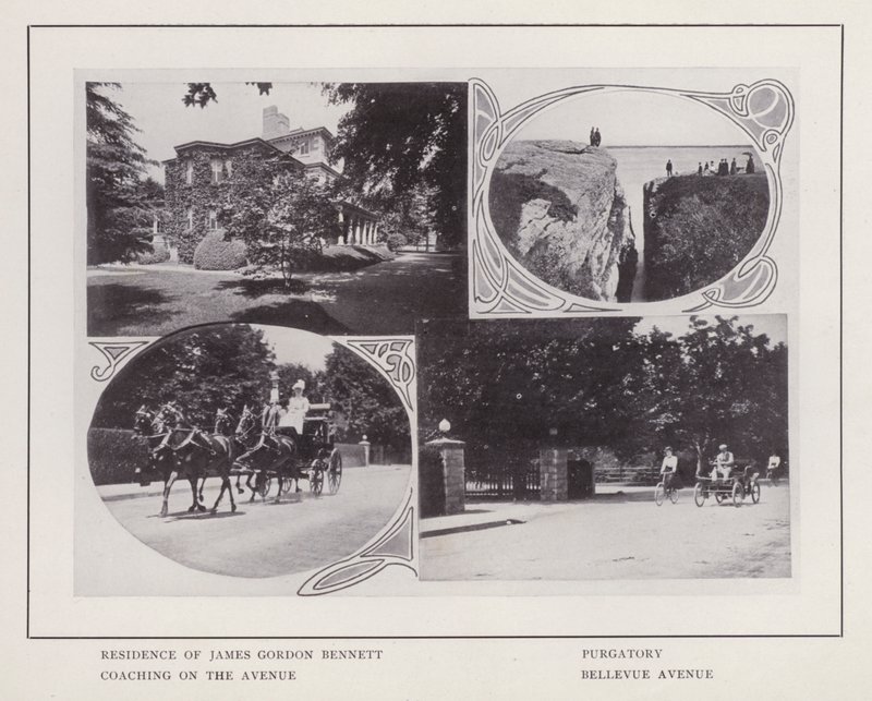 Newport, Rhode Island: James Gordon Bennetts opholdssted; skærsilden; Coaching på Alléen; Bellevue Avenue (s/h foto) af American Photographer (after)