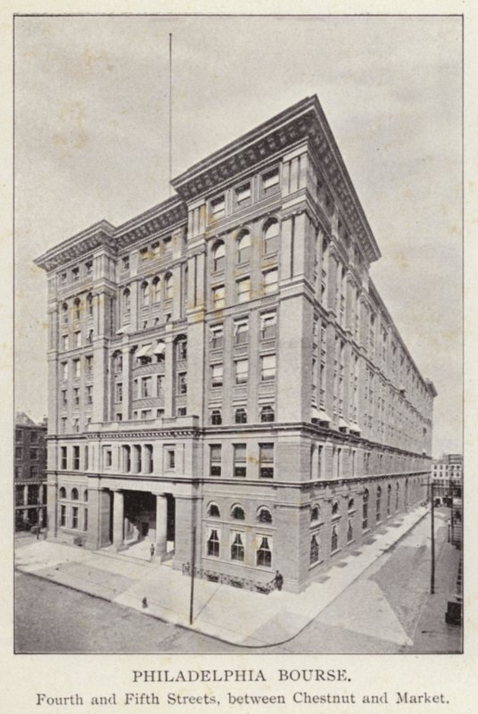 Philadelphia: Philadelphia Bourse, Fourth and Fifth Streets, mellem Chestnut og Market (s/h foto) af American Photographer (after)