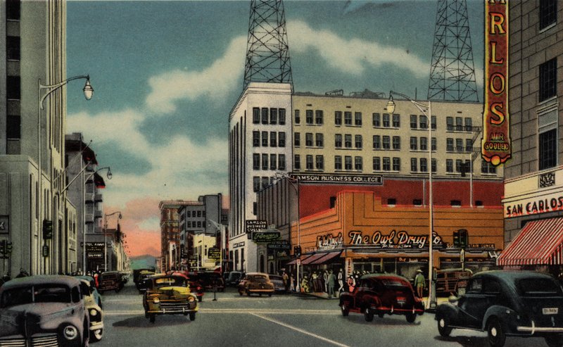 Phoenix, Arizona: Central Avenue, ser mod syd fra Monroe (foto) af American Photographer (after)