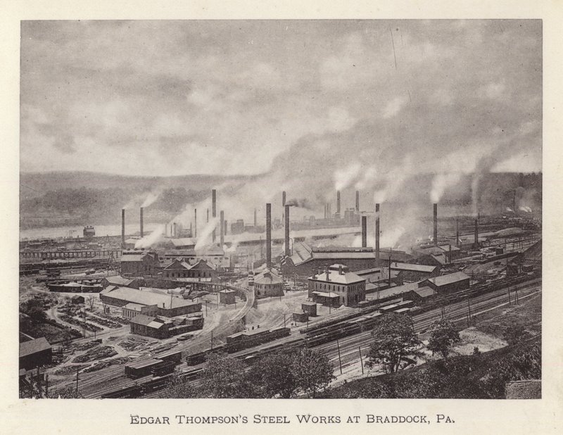 Pittsburgh: Edgar Thompsons stålværk i Braddock, Pennsylvania (s/h-foto) af American Photographer (after)