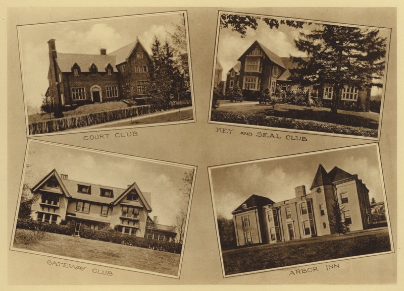 Princeton University: Court Club; Nøgle- og Seglklub; Gateway Club; Arbor Inn (s/h-billede) af American Photographer (after)