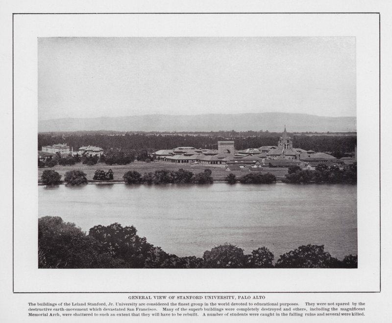 San Francisco: Oversigt over Stanford University, Palo Alto (s/h-foto) af American Photographer (after)