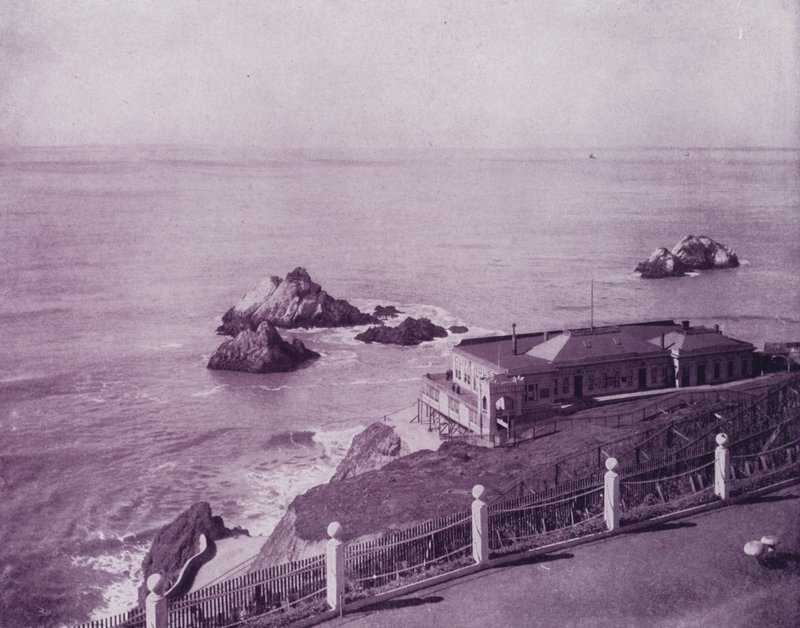 Seal Rocks and Cliff House ved Golden Gate, San Francisco (s/h foto) af American Photographer (after)