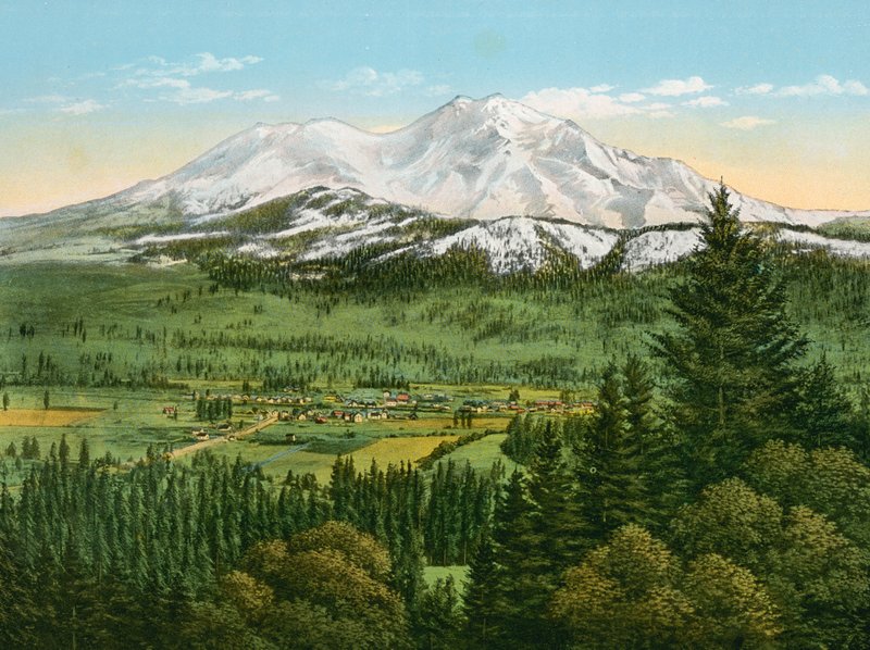Sisson ved bunden af Mount Shasta (foto) af American Photographer (after)