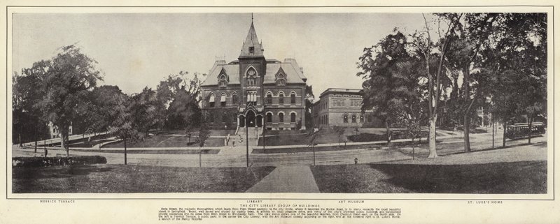 Springfield, Massachusetts: The City Library Group of Buildings (s/h-billede) af American Photographer (after)