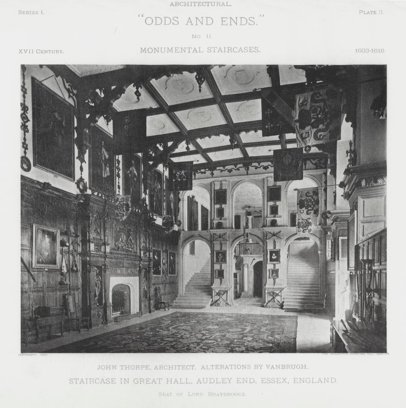 Trappe i Great Hall, Audley End, Essex, England (s/h foto) af American Photographer (after)