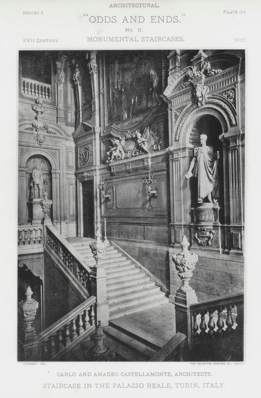 Trappe i Palazzo Reale, Torino, Italien (s/h foto) af American Photographer (after)