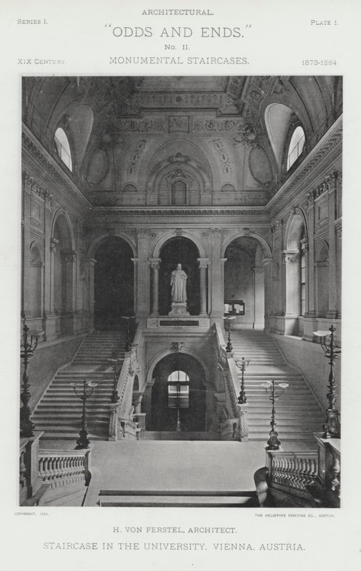 Trappe på universitetet, Wien, Østrig (s/h foto) af American Photographer (after)